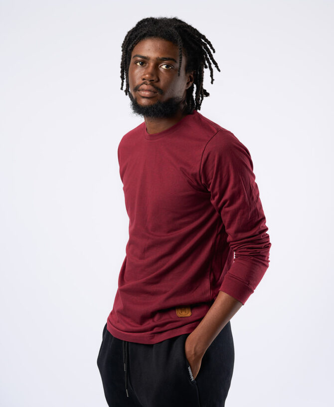 Patch Longsleeve - Heather Maroon